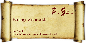 Patay Zsanett névjegykártya