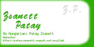 zsanett patay business card
